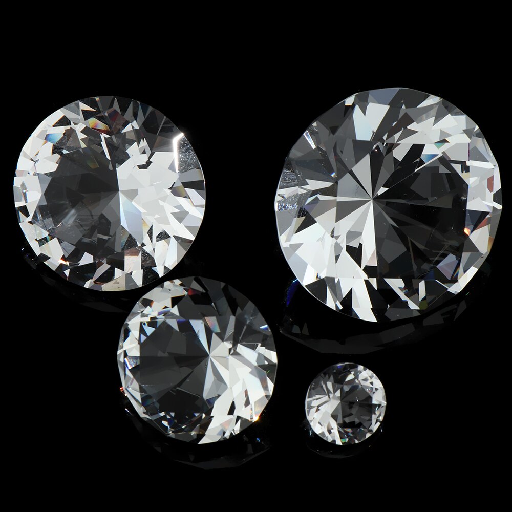 Klar stort glas diamant fest dekoration kristall stor diamant romantiskt förslag heminredning prydnadsföremål hantverk jul