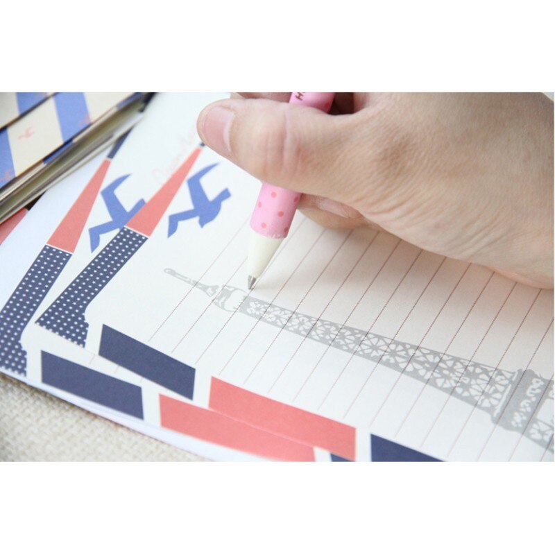2PCS/PACK Navy Style 2pc Envelope 4pc Writing Letter Paper Office School Stationery Students Letter envelope