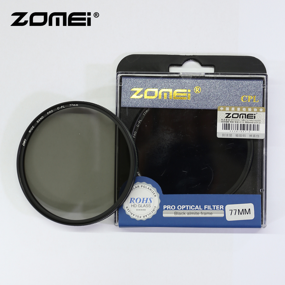 Zomei CPL Camera Filter Circular Polarizing CIR-PL For Nikon Canon Sony DSLR Camera Lens 37/40.5/49/52/55/58/62/67/72/77/82 mm