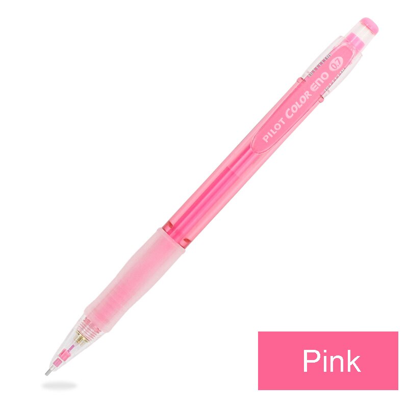Pilot COLOR ENO Mechanical Pencil 0.7mm 8 Colors Writing Drawing Sketching Pencils Japanese School Supplies HCR-197: Pink