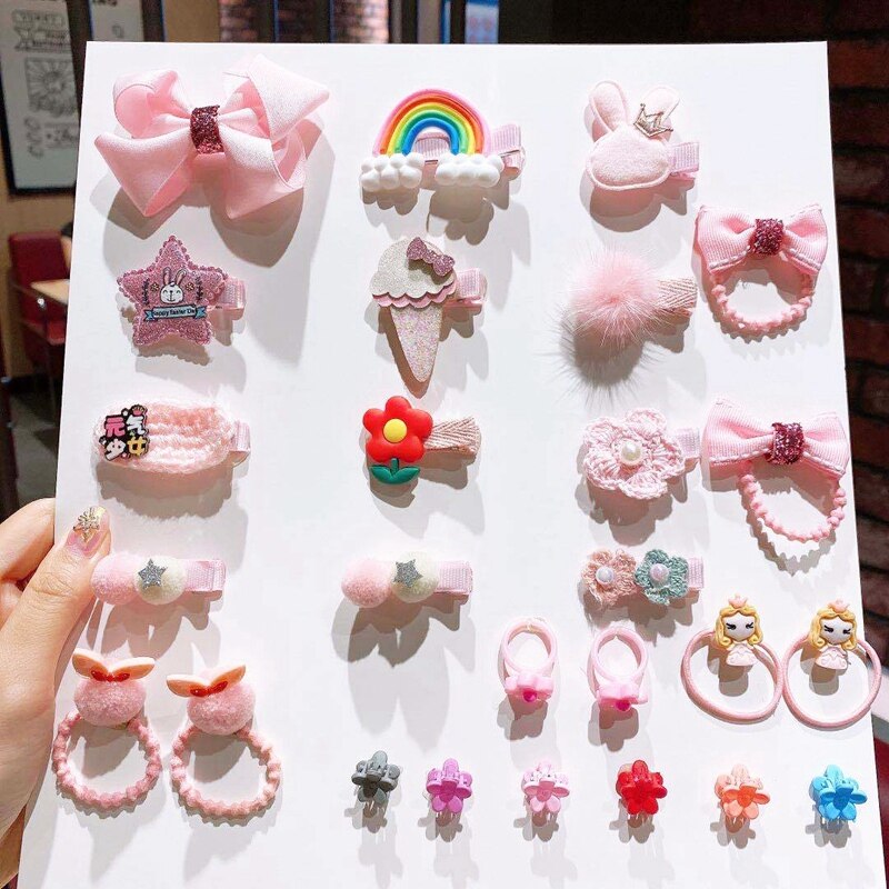 Accessoires cheveux enfants coffret petite fille épingle à cheveux coffret coiffure pince à cheveux princesse fille bébé bijoux