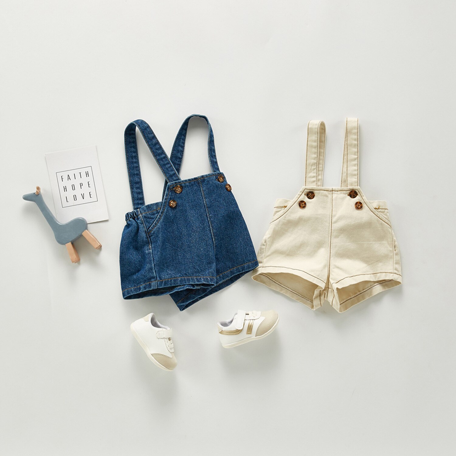 Autumn Baby Overalls Boys Girls Denim Overalls Kids Jumpsuit Children Denim Shorts