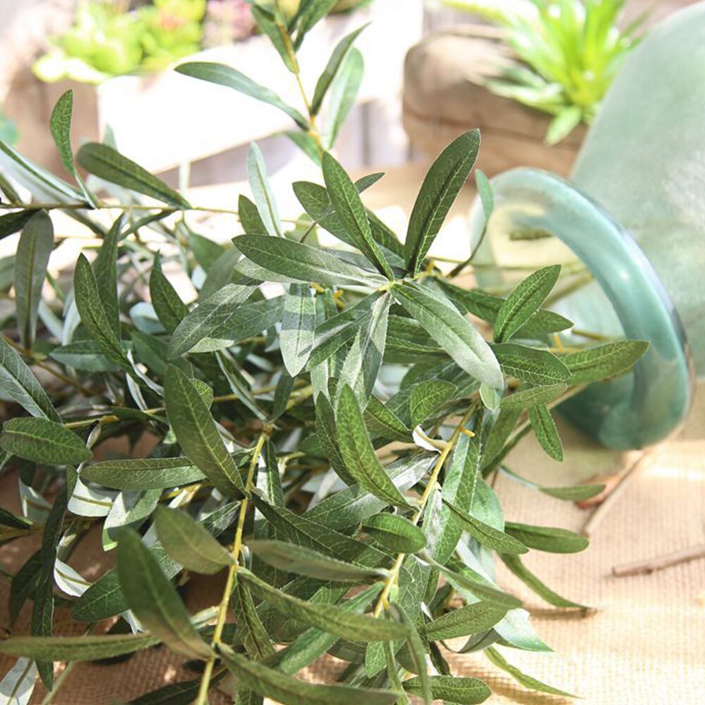 Artificial European Olive Tree Branches With Olive Fruit Leaves For Home Hotel Wedding DIY Decoration Flowers Plants Wreath Leaf
