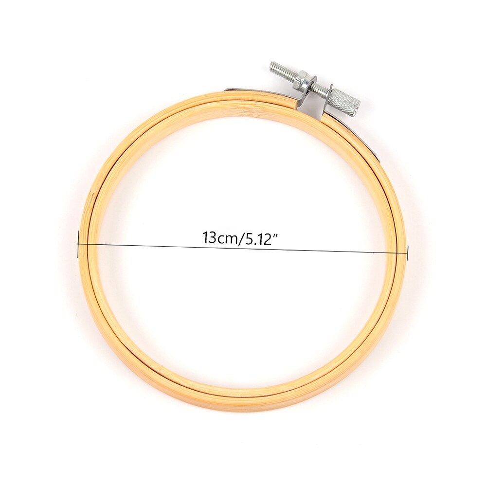 10 Size Sewing Tool Round Wooden Embroidery Hoops Frame Set Bamboo Embroidery Hoop Rings for DIY Cross Stitch Needle Craft Tool: 13cm