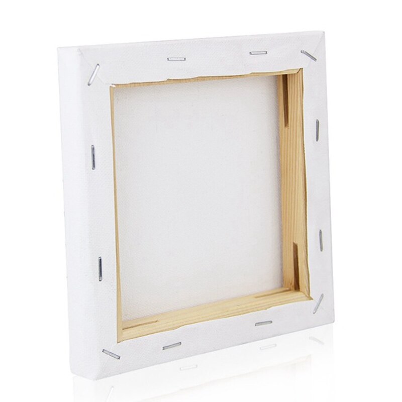 12PCS Mini Stretched Canvas 15X15cm Cotton White Blank Canvas Art Board Small Size for Acrylic Craft Drawing Decor
