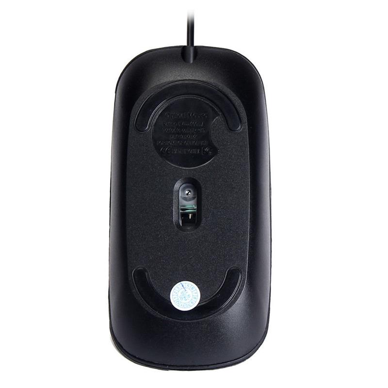 Wired Ultra-thin Mini Mouse 7 Button LED Desktop Computer Laptop Matte Black White Cute Ergonomic Gaming Mouse or PC Laptop