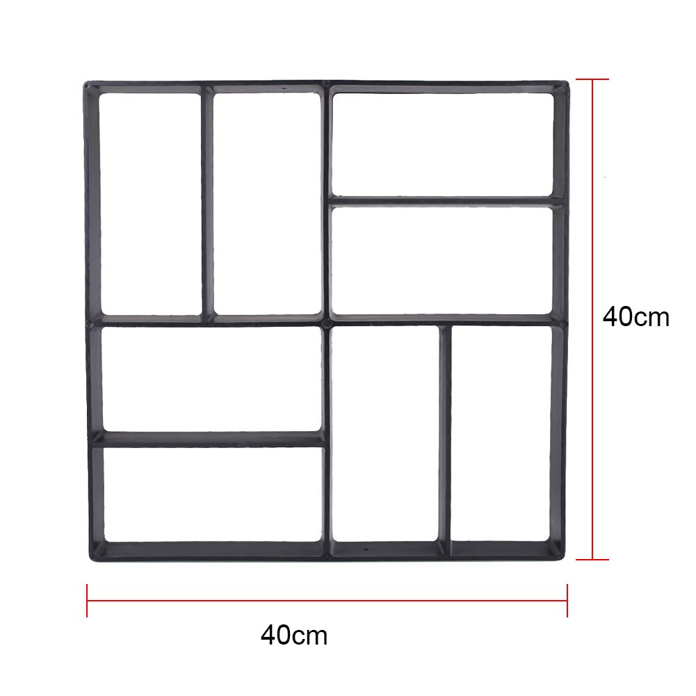 Concrete Molds Garden Floor DIY Paving Mould Home Garden Path Maker Manually Cement Brick Stepping Driveway Stone Road Mold Tool: B-40x40cm