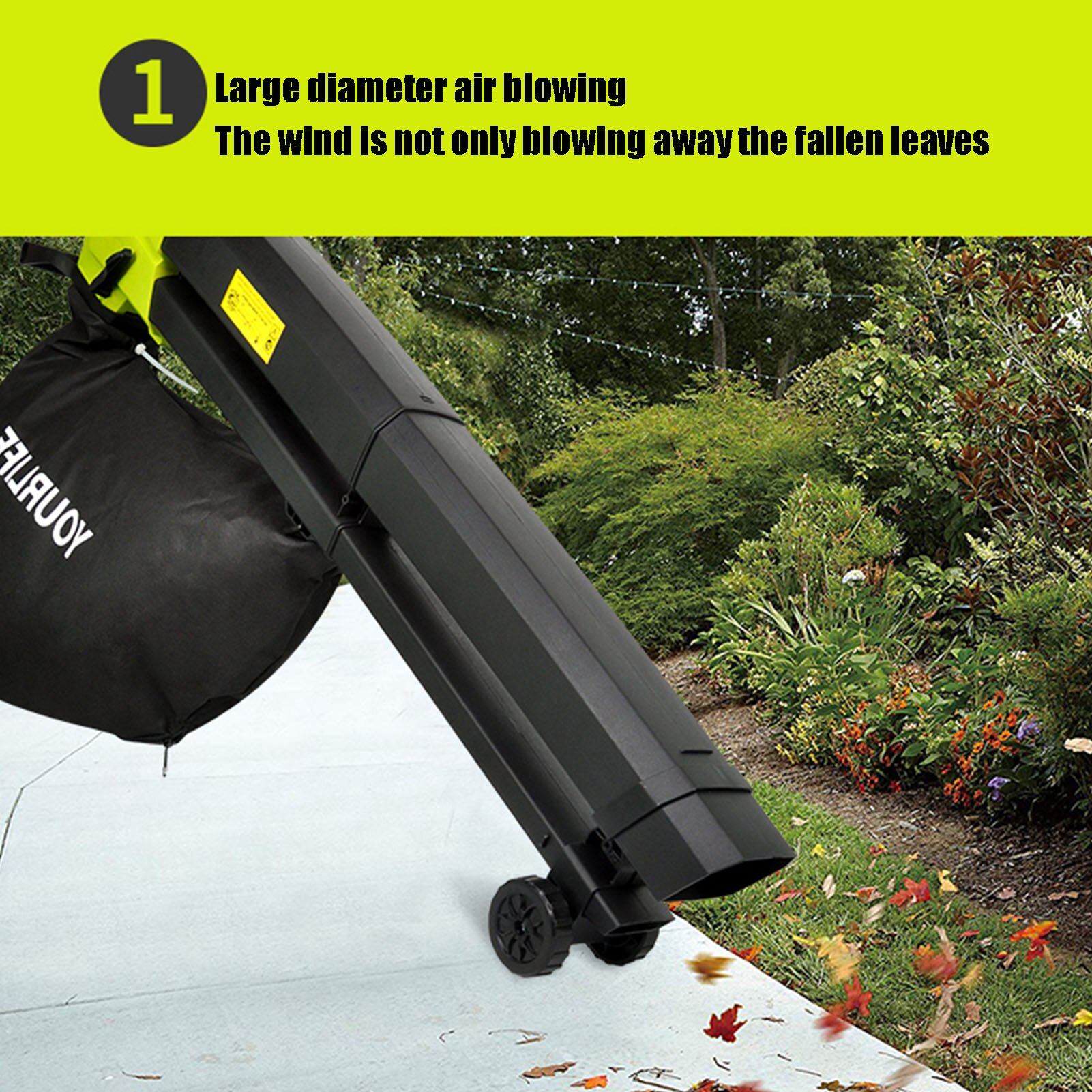 3-In-1 Garden Leaf Blower 3000W Portable Garden Leaf Crusher Electric Leaf Suction Machine Blowing Suction Dual-purpose Blower