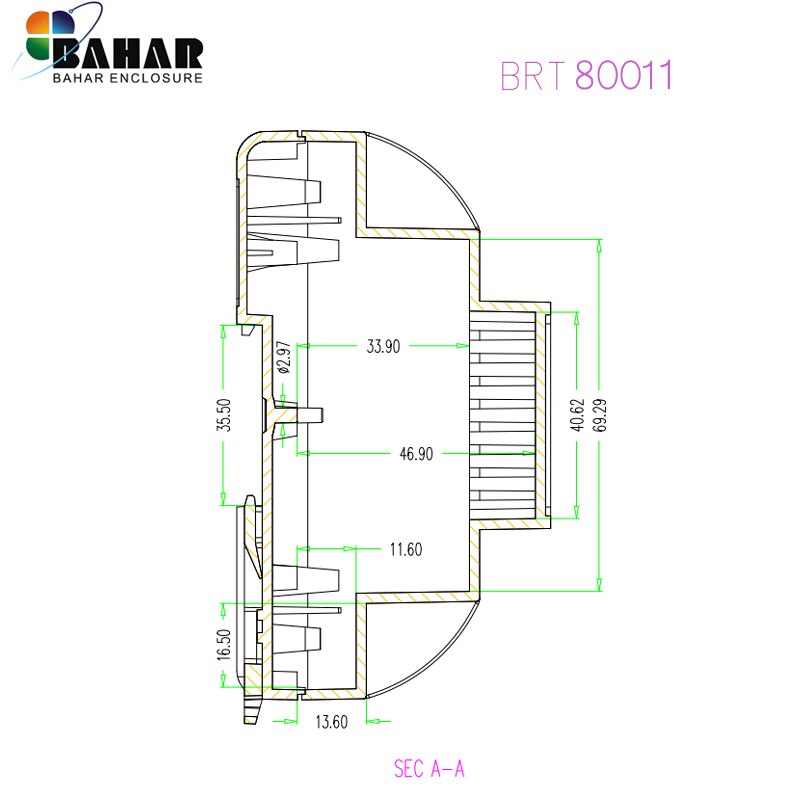 Elektronica Project Junction Box Case din rail project box PC plastic elektronische din rail BRT 80011-A1