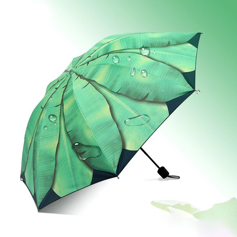 Opvouwbare paraplu Regen Paraplu Voor Vrouwen Wind Slip Drie Opvouwbare paraplu vrouwelijke paraplu bescherming buiten parasol: Default Title