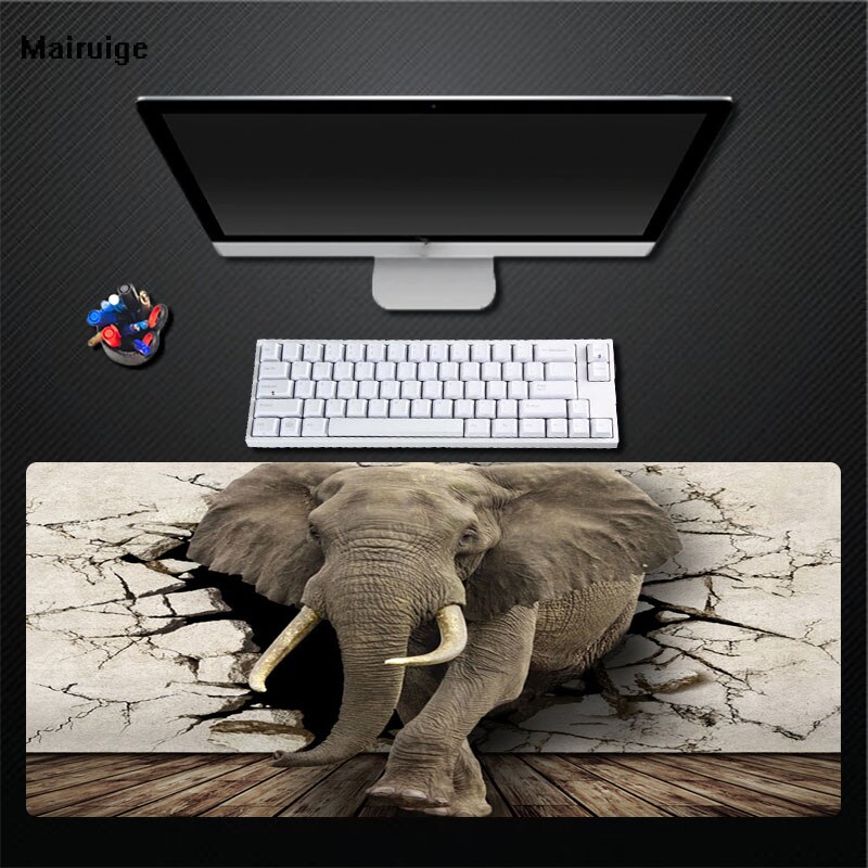 Mairuige Print 3D Elephant Rat Pad Exclusive for Your Own Game Comfort Speed Pad Non-Slip Non- Faded Mouse Pad Large Size Pad
