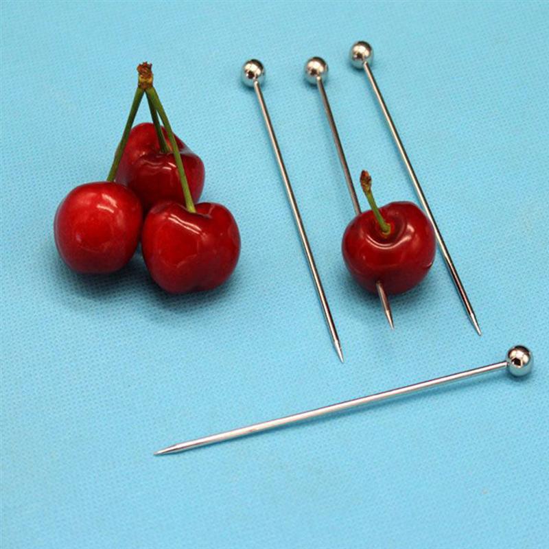 12 Stuks Rvs Cocktail Picks Fruit Sticks Tandenstokers Voor Party Bar Fruit Sticks