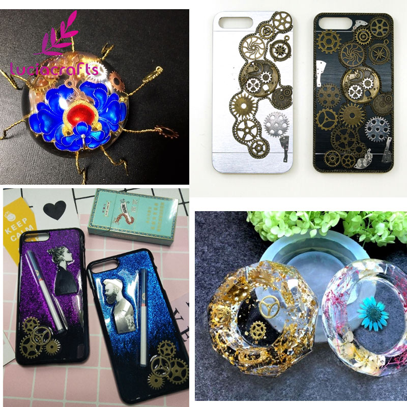 50g/lot Mixed Sizes Mechanical Gears Metal Jewelry Accessories Material DIY Retro Pendant G1003