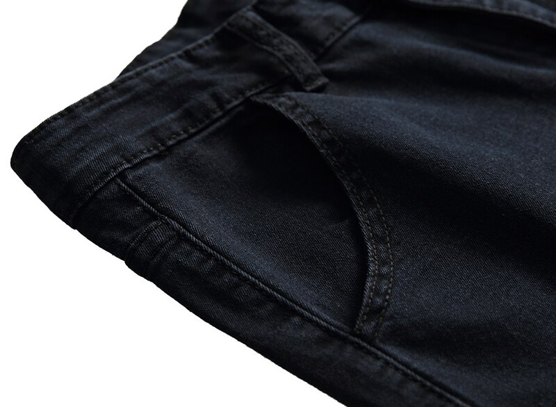 Stretch Denim Men Hip hop Multi-pocket Cargo Biker Skinny Jeans Distressed Slim fit Streetwear Motorcycle male Pencil pants