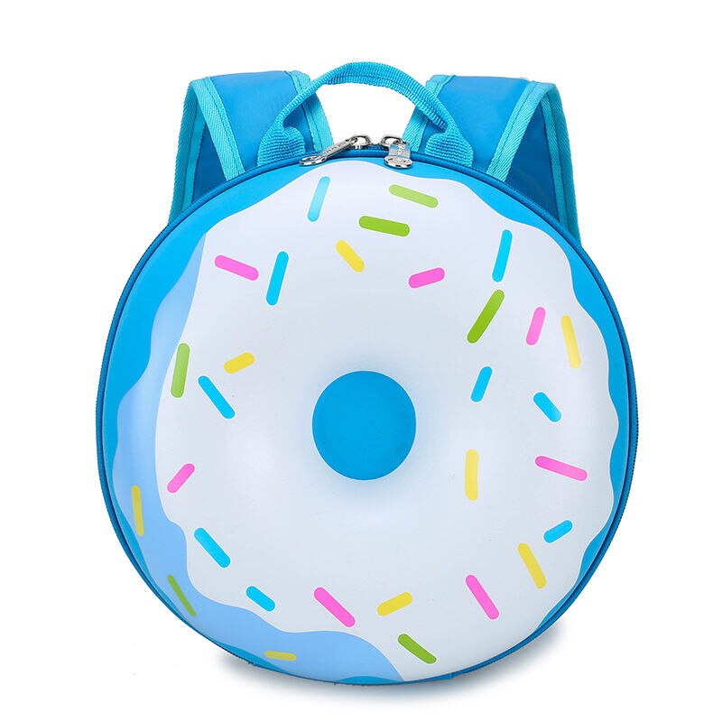 Couro do plutônio sacos de escola das crianças do jardim de infância mochilas bonito donuts livro sacos para o bebê meninas meninos dos desenhos animados da criança mochila: 04