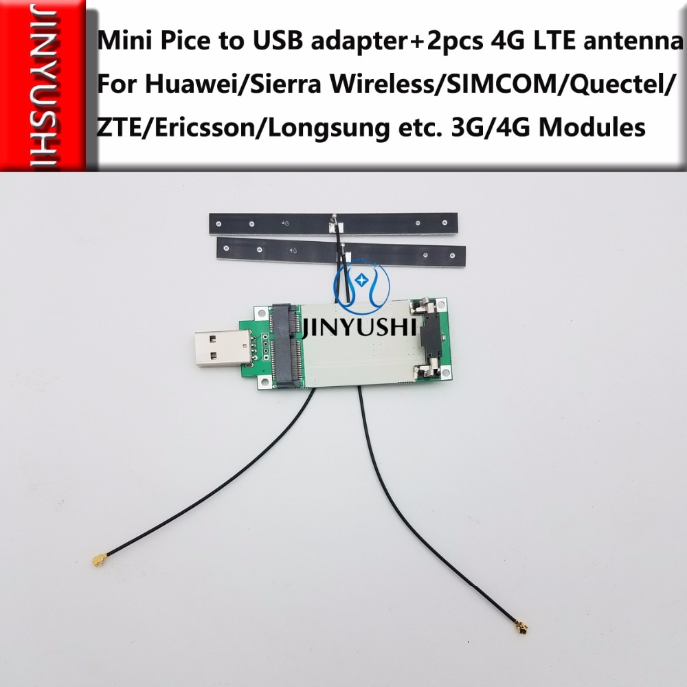 IPEX mini pcie Adattatore USB include slot per schede SIM per EM730/EM770W/MU609/MU709/ME909S-120/ME909U-521/ME909S-821/EM820U/EM820W