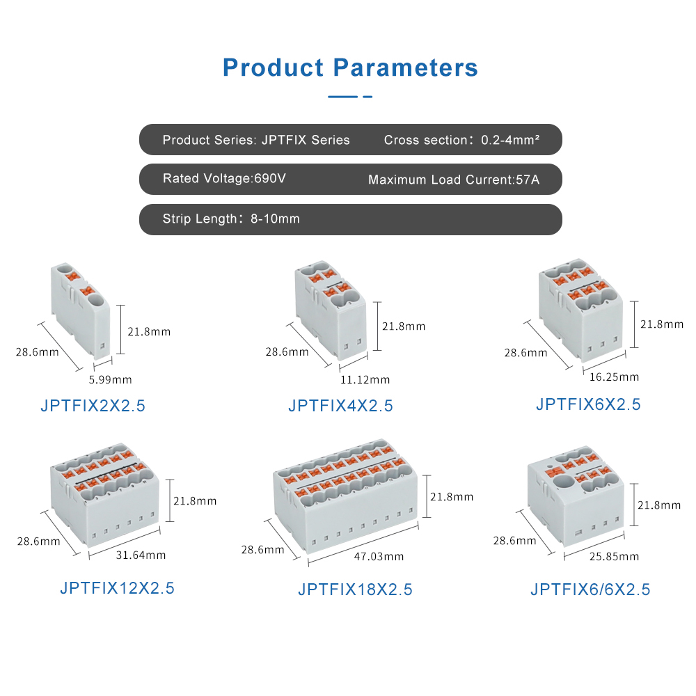 Distribution block ptfix 2,5 mm2 2/4/6/7/12/13/18/... – Grandado