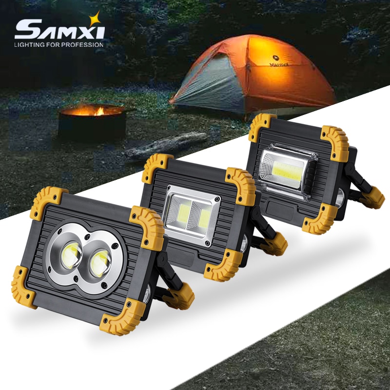 Batería portátil Spotlig 18650 con linterna LED recargable como banco de energía equipo de Camping para lámpara de Camping linterna al aire libre