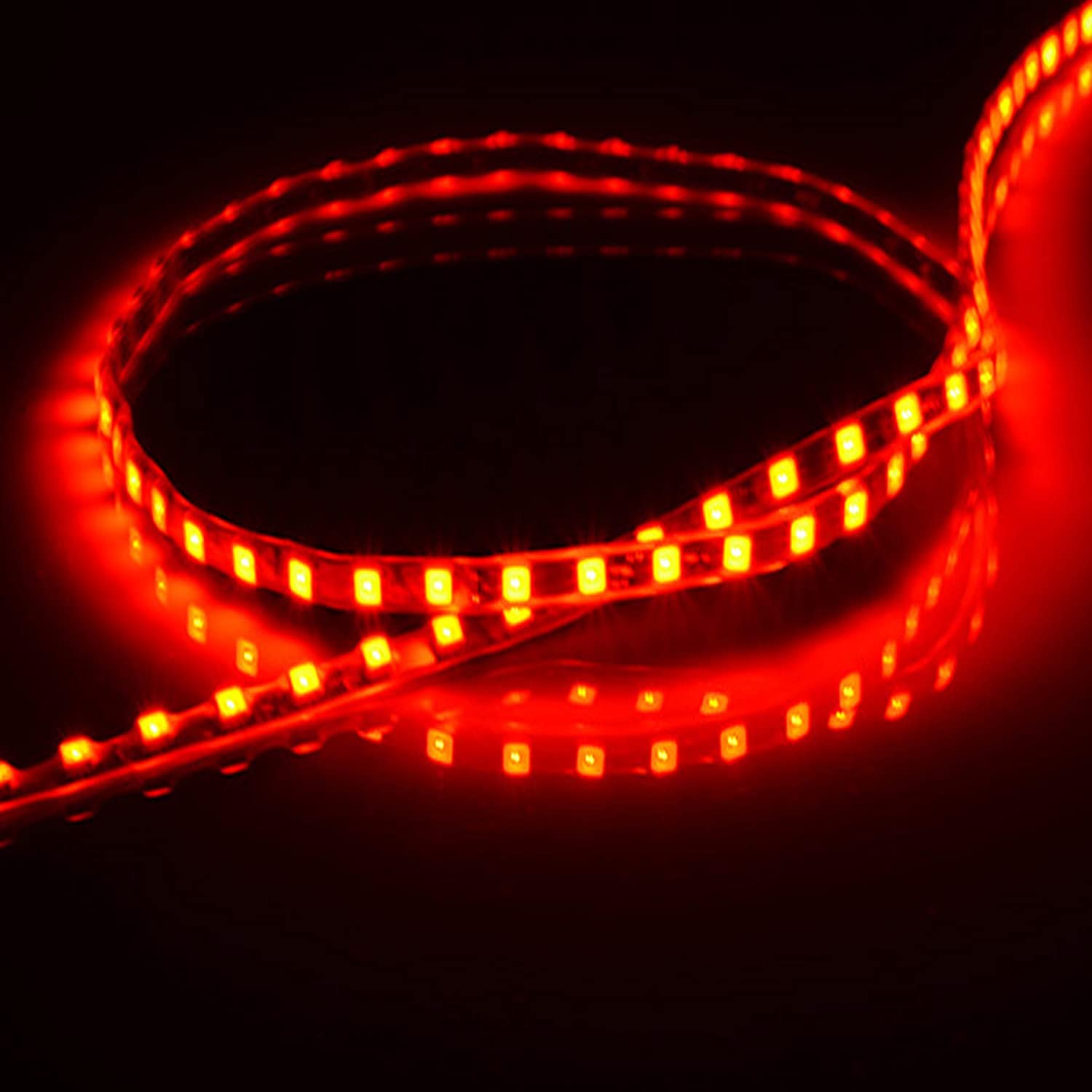 2 Pack LED Car Strip Lights 12V Waterproof Interior Car Lights for Auto Car Motorcycle 17 Inch Car Light Kit: Red