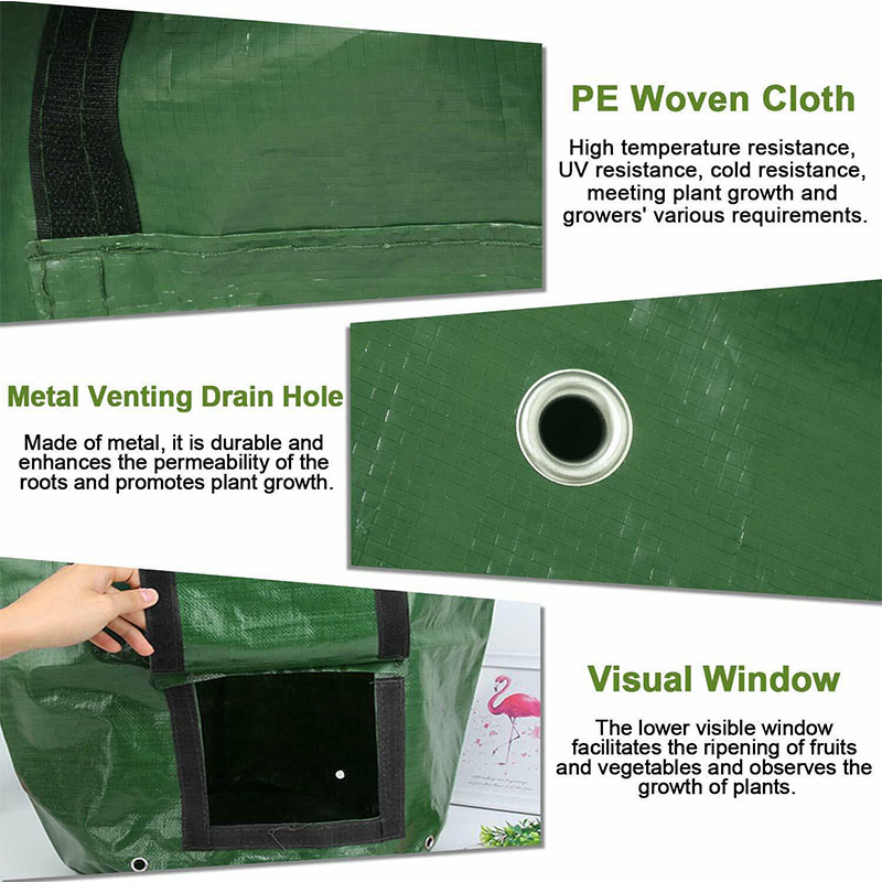 Potato Grow Container Bag DIY Planter PE Cloth Planting Vegetable Gardening Vegetable Pot Planting Grow Bag Garden Tool