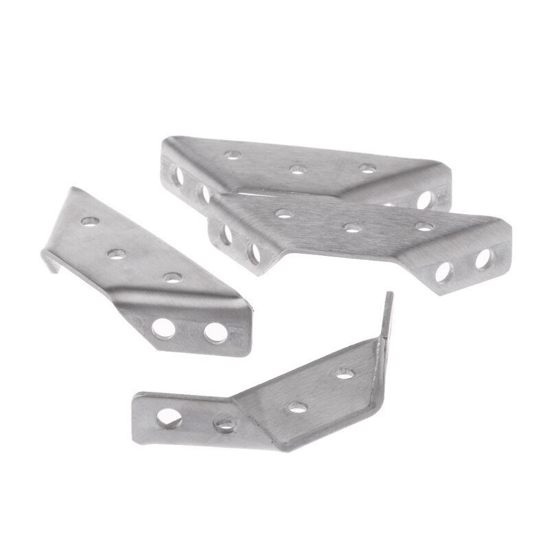4 piezas pequeñas de apoyo de acero inoxidable ángulo recto código soporte fijo esquina Brace