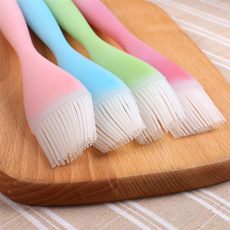 4pcs Silicone Baking Tray Bread Chef Pastry Oil Butter Paint Brush Basting Barbecue Brush Silicone Baking Barbecue Tool