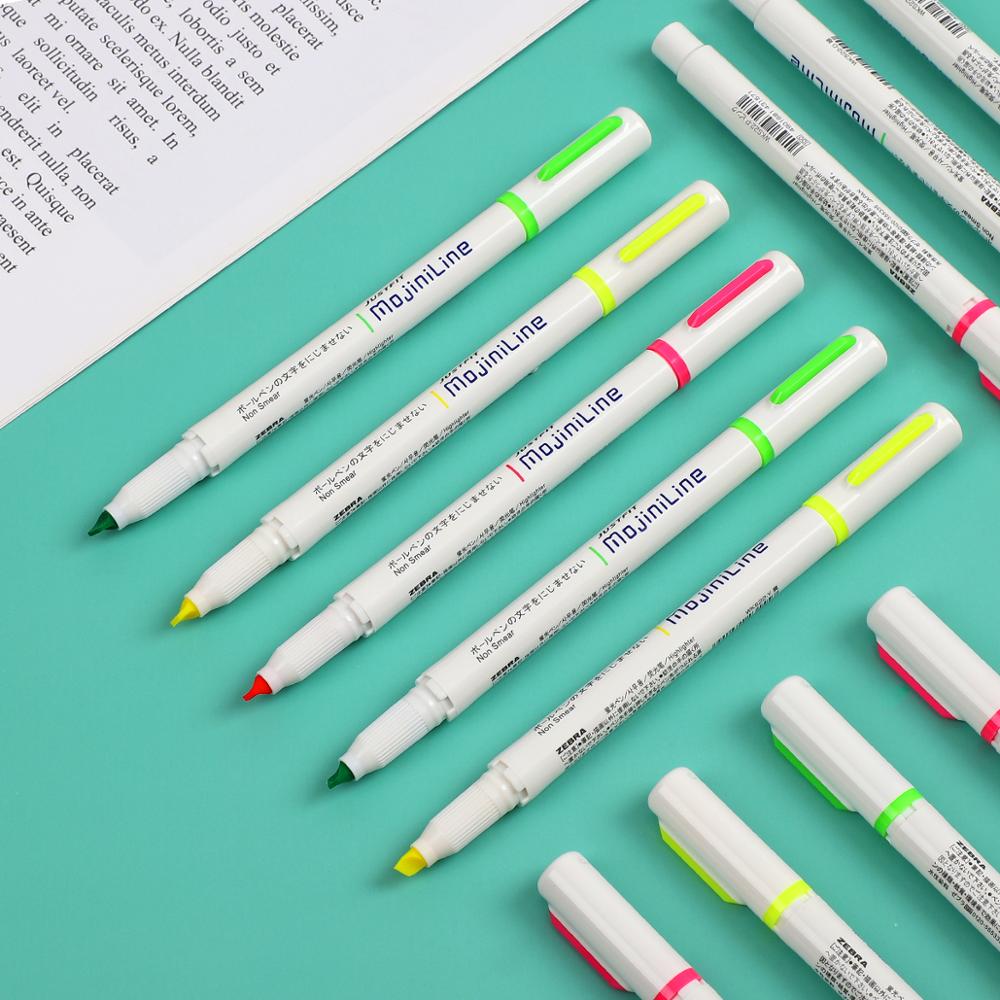 3pcs/set Zebra WKS22 MojiniLine Highlighter Marker Fluorescent Pen Writing Is Not Blooming Journal Decoraction Kawaii