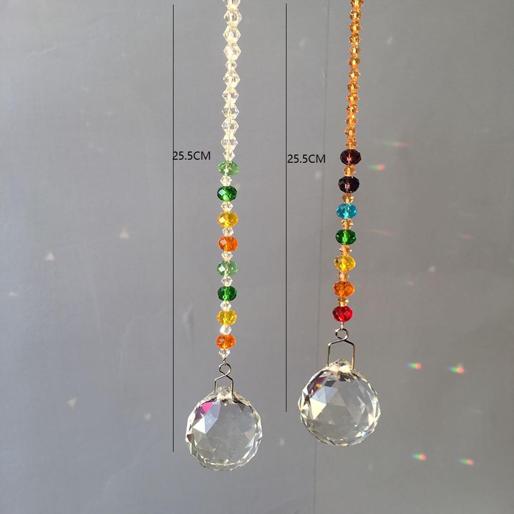 30mm Glas Kristall Ball Prism Anhänger Suncatcher Regenbogen Maker für Fenster, Büro, Garten Dekoration 2 pack/set