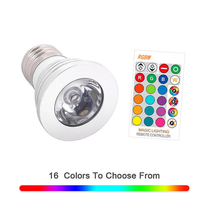 E27 GU10 GU5.3 Led Spot Licht Focos Led 3W Rgb Waterdichte Lamp Huis Tuin Decoratie Met Afstandsbediening 16 kleuren