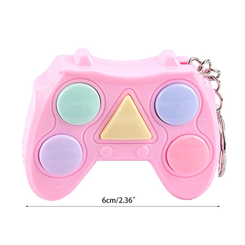 1Pc Volwassenen Kids Stress Relief Speelgoed Draagbare Kleurrijke Gamepad Vorm Geheugen Doolhof Kubus Gadget Sleutelhanger Educatief Doorbraak Game