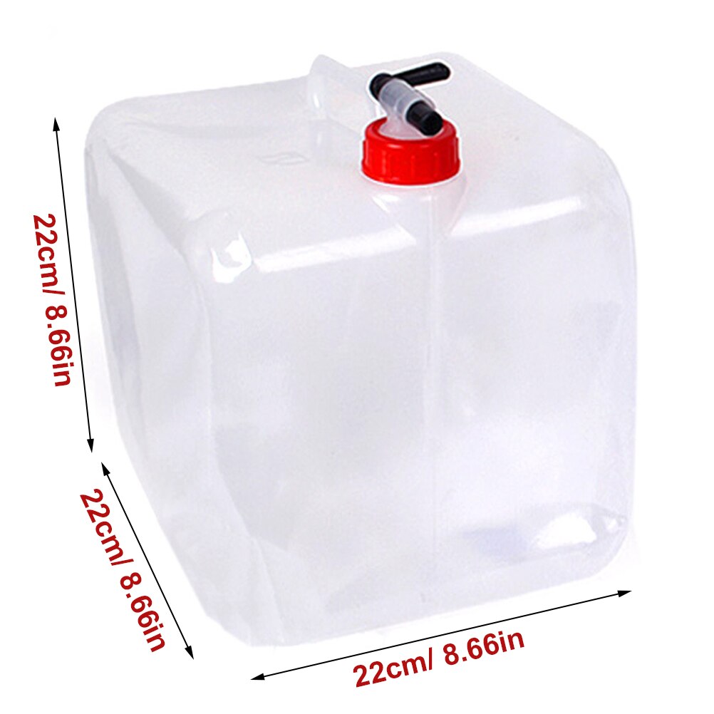15 Litres Collapsible Water Container with Spigot Camping Water Storage Carrier Jug Foldable Portable Water Canteen for Outdoors