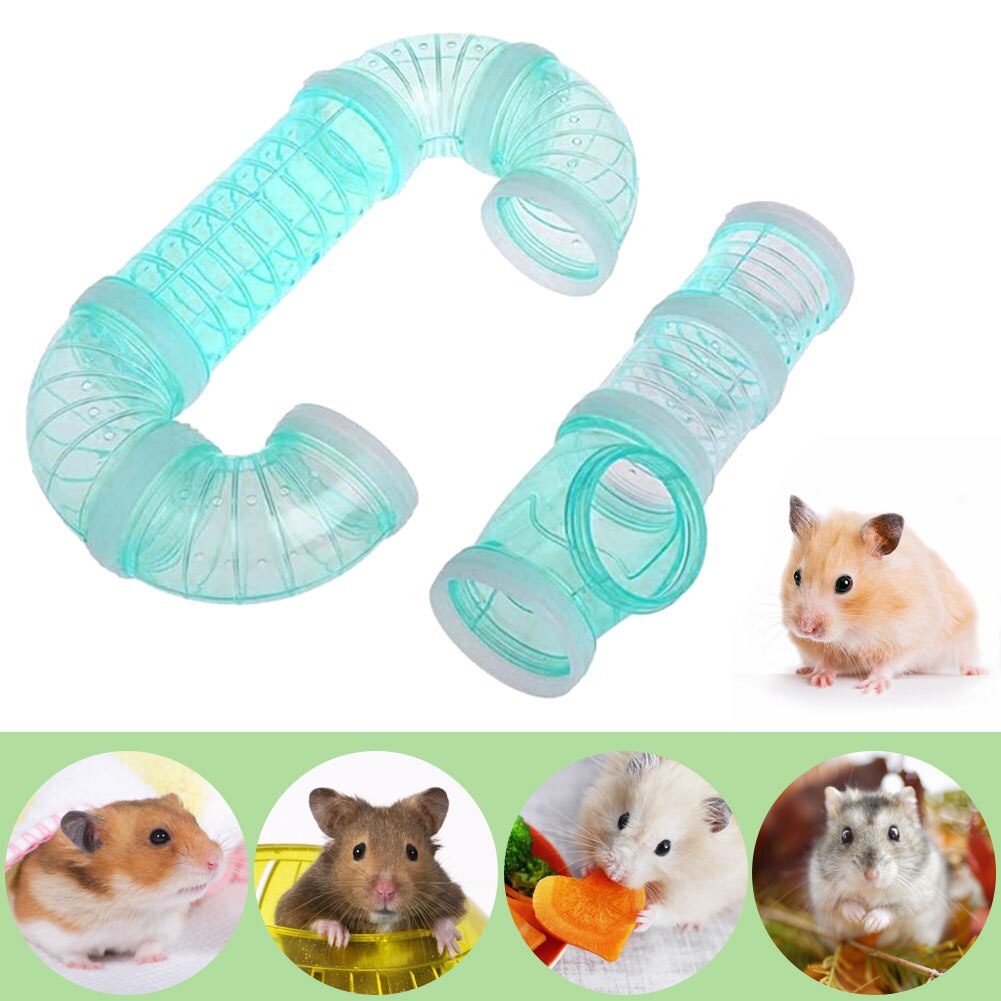 Túnel de jaula para hámster, tubos de juguete para mascotas, ardilla, conejillo de indias, erizo, animales pequeños, 8 Uds.