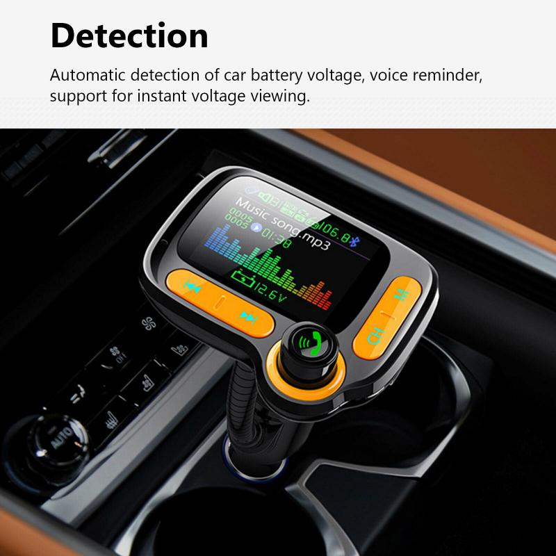 Bluetooth sans fil dans la voiture MP3 FM transmetteur autoradio adaptateur Kit 2 USB chargeur voiture lecteur MP3 voiture Audio voiture accessoires: Default Title