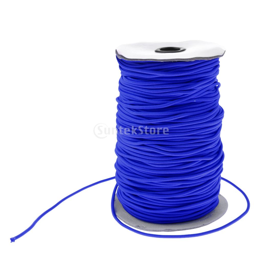 3mm Blue/Red Strong Elastic Round Bungee Rope Shock Cord Tie Down Boats Trailers Roof Rack 100m 50m 30m 20m 10m 5m 2m 1m 0.5m