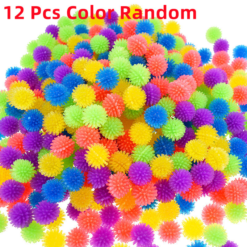 12PCS TPR Bayberry Ball Hedgehog Mini piłka do masażu do jogi Piłka do masażu stóp Dekompresja Miękka zabawka do ściskania Fidget Toy: Default Title
