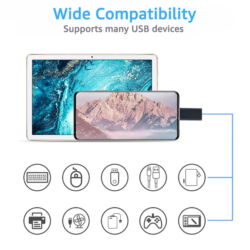 Adaptador Micro USB tipo C macho a IOS hembra, conector de sincronización de datos, convertidor de carga para Apple, teléfono móvil Android, adaptador de computadora portátil
