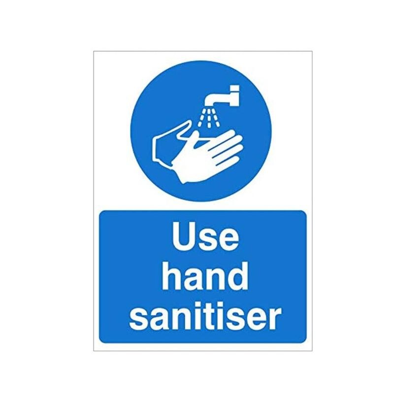Use Hand Sanitiser Sign 150mm x 200mm Anti-virus Notice Sign,Wash Hands and Use Hand Sanitizer to Prevent The Spread of