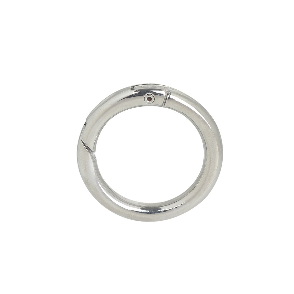 Anillo de Metal con resorte para puerta O bolso, hebilla de correa de perro, cierre a presión, gatillo de equipaje, piezas de artesanía de cuero, 4 Uds.: Silver