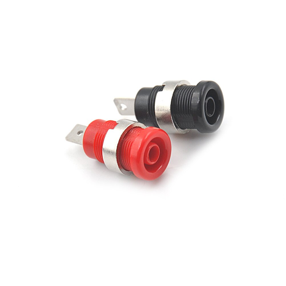 4/10Pcs/lot 4mm Panel Mount Binding Post Connector Banana Female Jack Socket Red And Black Color