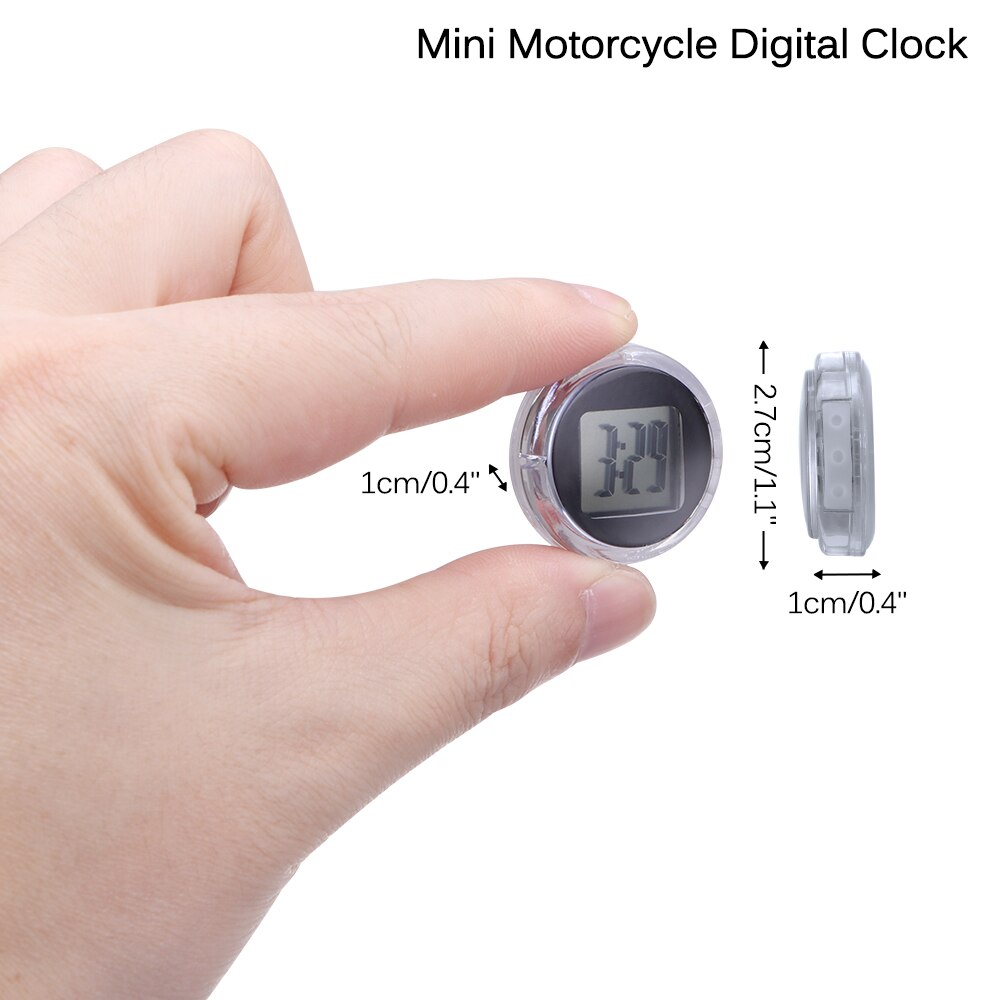 Mini Precision Motorcycle Clocks Watch Waterproof Stick-On Motorbike Mount Watch Moto Digital Clock With Stopwatch