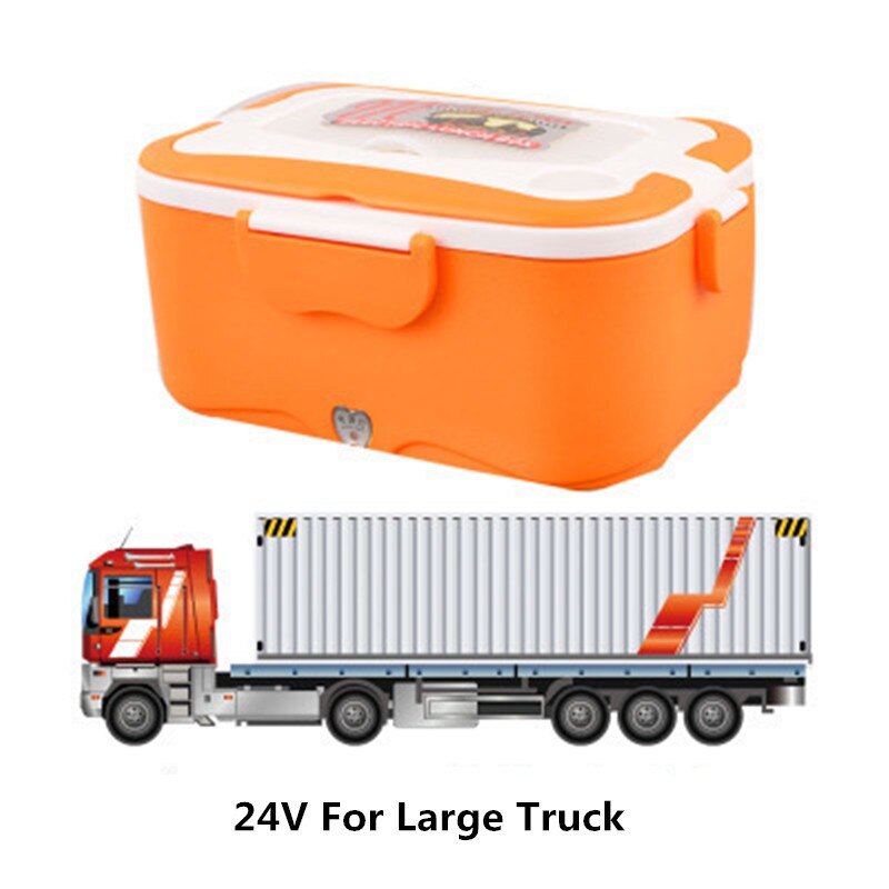 1.5l elektriska lunchboxar bärbara 12v/24v bilar elektriska uppvärmning lunchbox mat för resande box lunchbox för barn: Rosa 24v