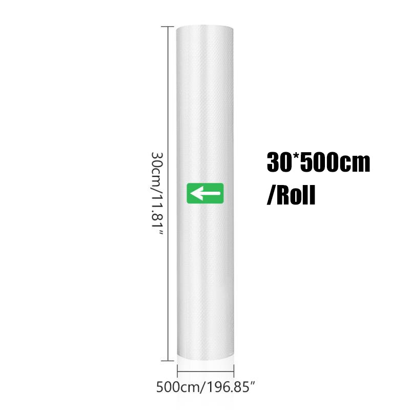 Vakuumposer til mad vakuumforsegler mad frisk langtidsholdbar 12/15/20/25/30*500cm ruller/parti poser til vakuumpakker: 30cm