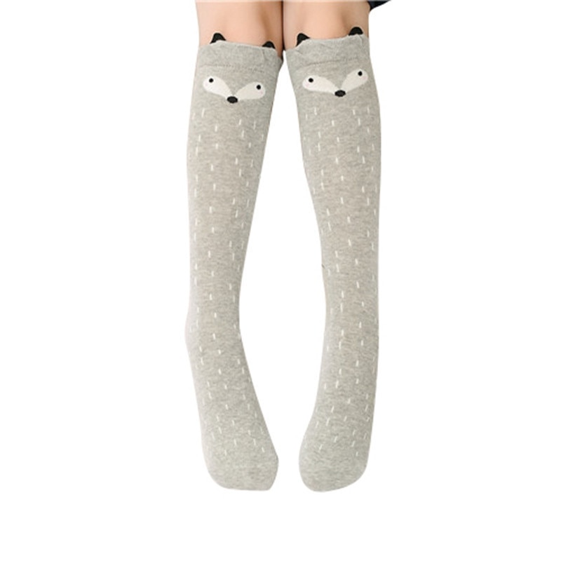 Calcetines bonitos de algodón para niños de dibujos animados, calcetines largos de algodón para bebés hasta la rodilla, calentadores de piernas, calcetines para niños y niñas de 3 a 12 años