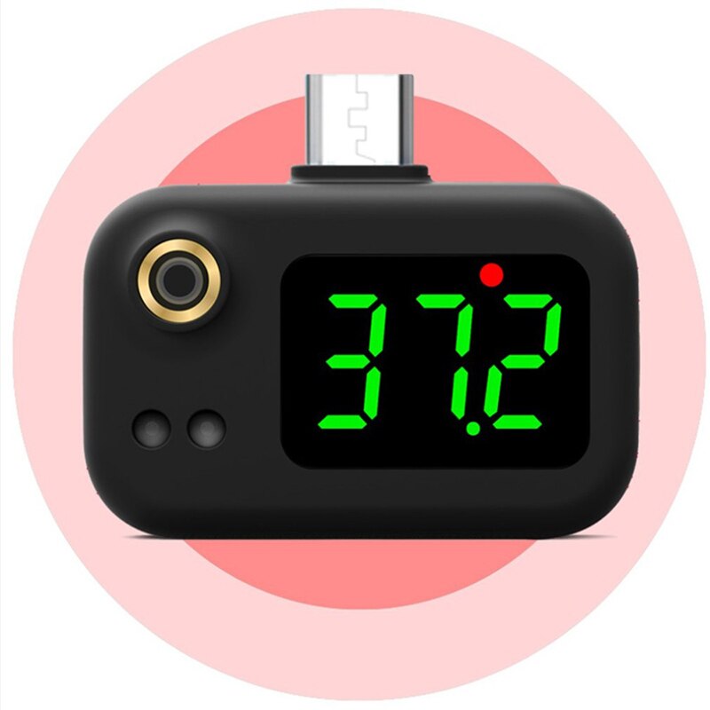 Mini termómetro corporal de medición rápida, termómetro portátil para teléfono inteligente, pantalla Digital, termómetro para la frente para bolsillo USB C