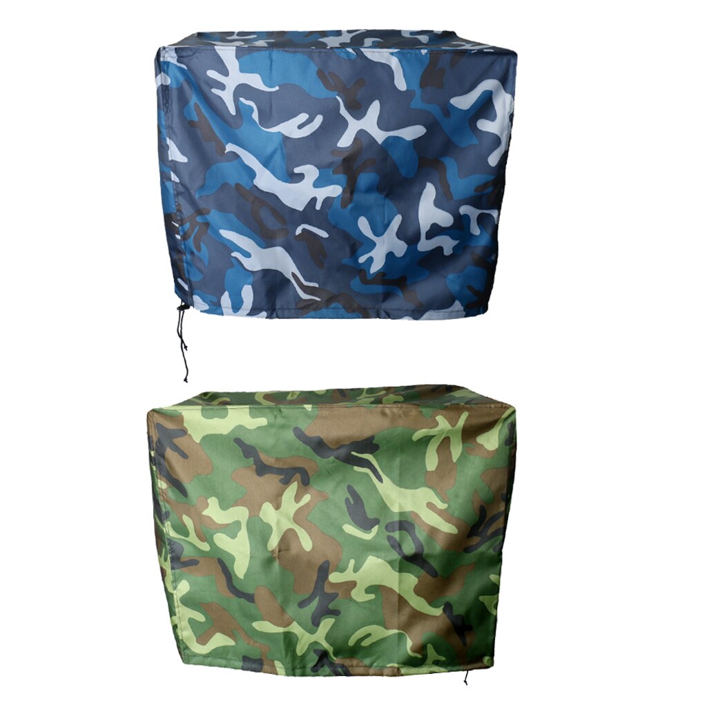 2 Pieces Waterproof Boat Outboard Motor Protector Cover for 2-15 HP Engine