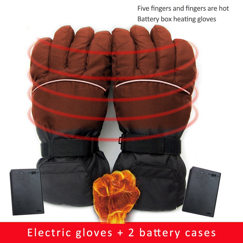 Elektrische Verwarmde Winter ski Handschoenen 3 Niveaus Temperatuur Hand Controle Warmer voor Skiën Fietsen Paardrijden Verwarming Warme Handschoen