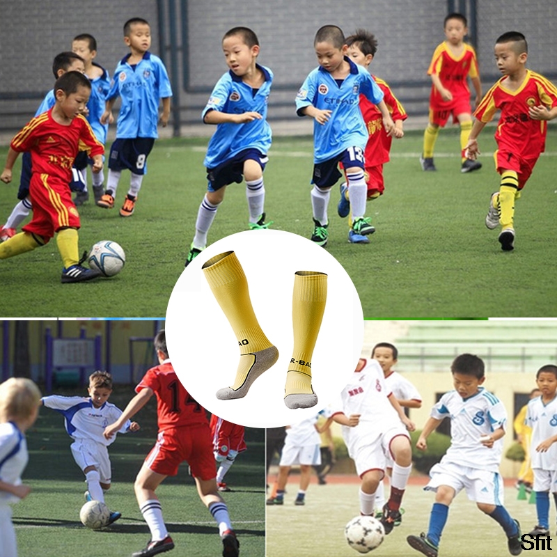 LOOZYKIT Outdoor Sports Football Socks Soccer Long Stocking Knee High Football Volleyball Breathable Children Sock