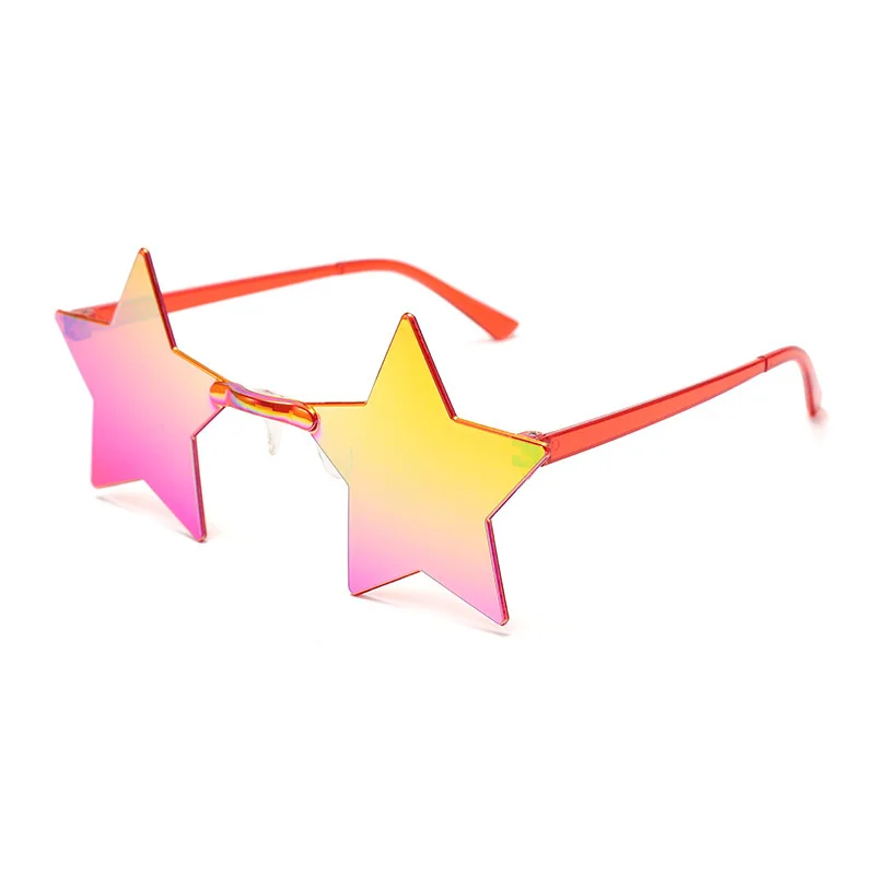Mode Dunne Stervormige Zonnebril Vrouwen Randloze Bril Persoonlijkheid Brillen Cool Disco Ster Bril Voor Mannen Unisex Brillen Brillen: Rokerige Grijs