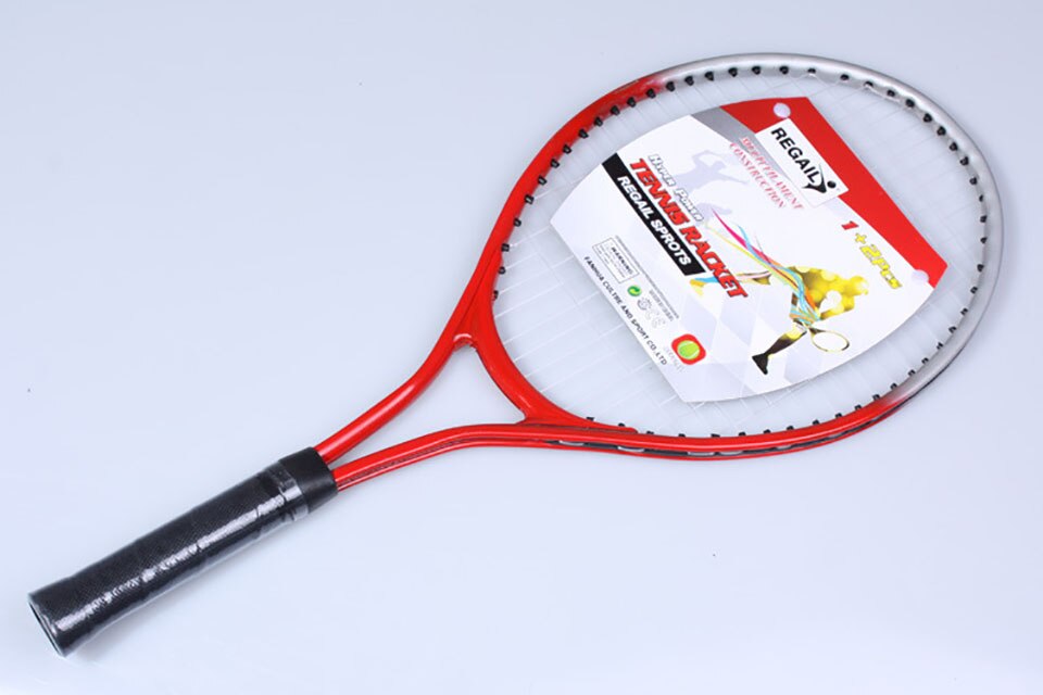 Set Van 2 Tiener Tennisracket Voor Training Raquete De Tennis Carbon Fiber Top Staal Materiaal Tennis String Met gratis Bal