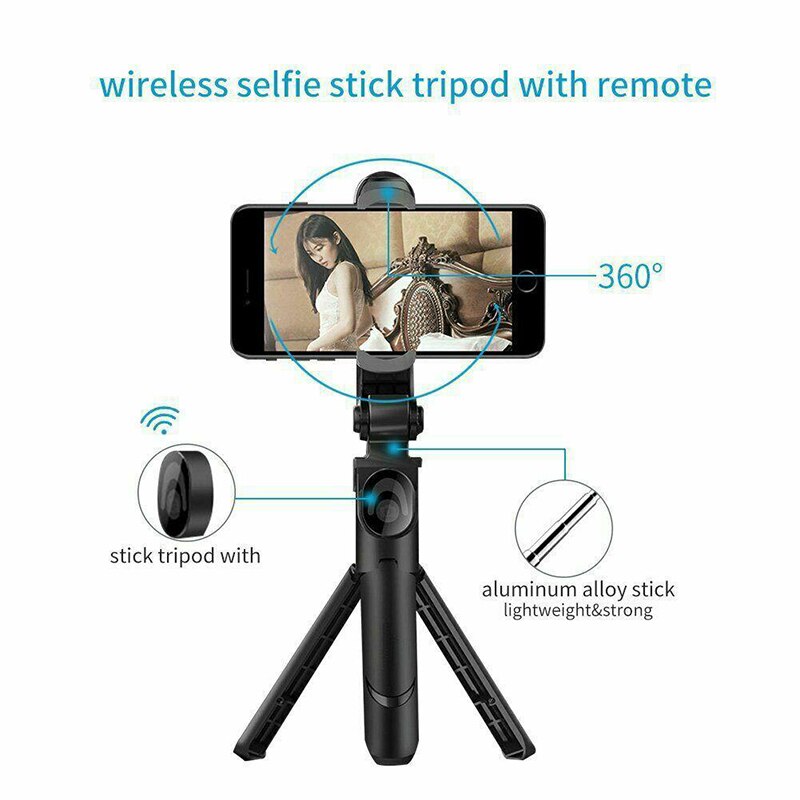 Drahtlose Bluetooth Selfie Stock Tragbare Handheld Monopod Faltbare Mini Stativ Mit Auslöser Für Iphone 11 Samsung S20 S10